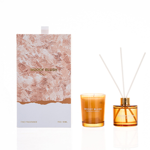 The Ultimate Collection Orange Gift Set Woody Blush 70g/50ml Orange Scented Candle And Orange Reed Diffuser