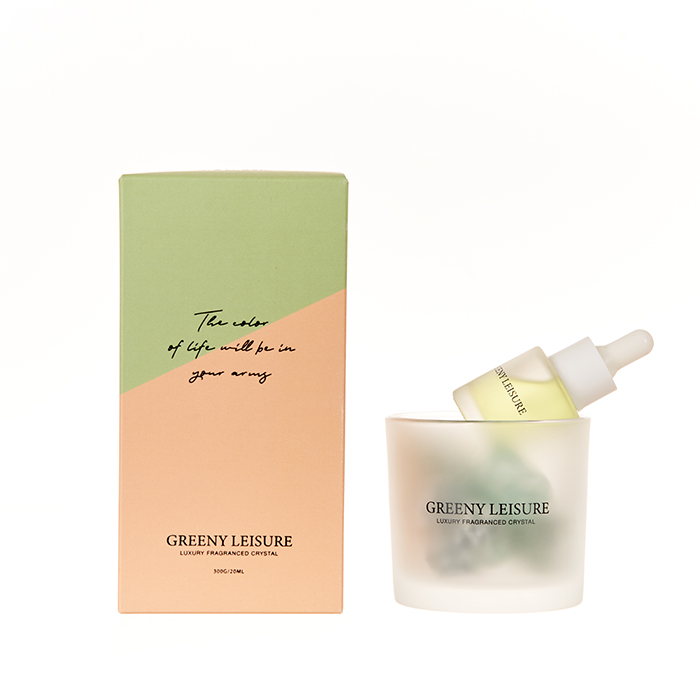 The Romance Collection Greeny Leisure 20ml Essential Oil And 300g Scented Crustal Stone Gift Set