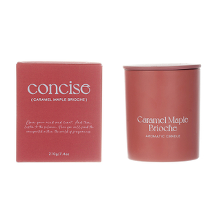 The Concise Collection Scented Candle Red Caramel Maple Brioche Red Glass Jar 210g/300g/310g 
