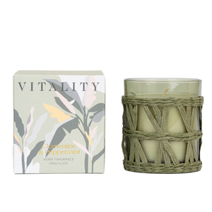 KINT&WOVE Collection Scented Candle Clementine & Peppermint Green Glass Jar 210G/290G/750G