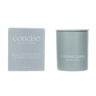 The Concise Collection Scented Candle Grey Celestial Cypress Grey Glass Jar 210g/300g/310g 