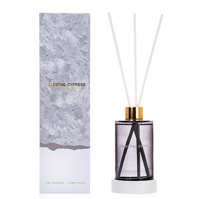 The Ultimate Collection Reed Diffuser Grey Celestial Cypress Grey Glass Jar Diffuser 120/200ml