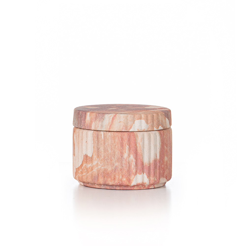 Pink Marbled Ceramic Jar