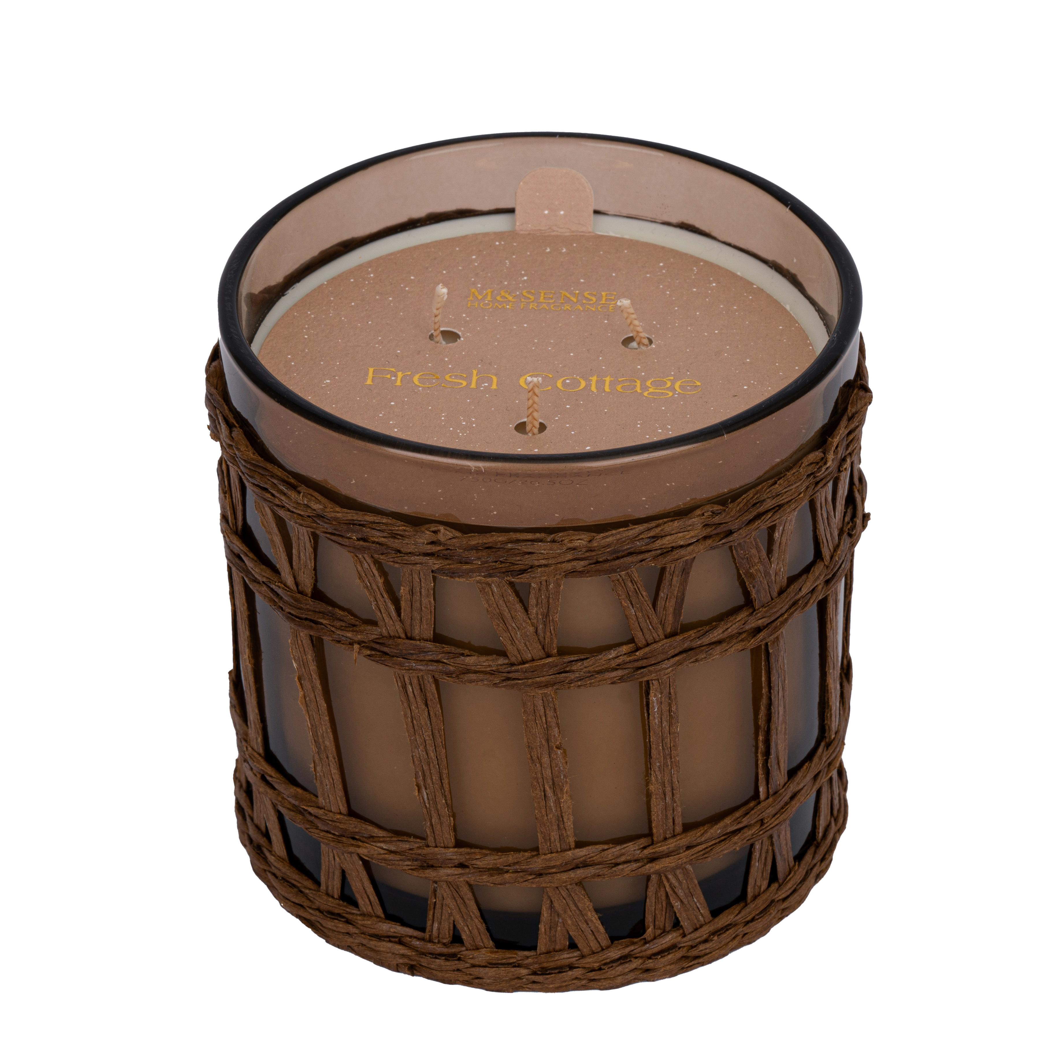 KNIT&WOVE Collection Scented Candle Fresh Cottage Brown Glass Jar 210G/290G/750G