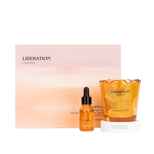 LIBERATION Collection Pumpkin Latte 15ml Essential Oil And 280g Scented Crystal Stone Gift Set 
