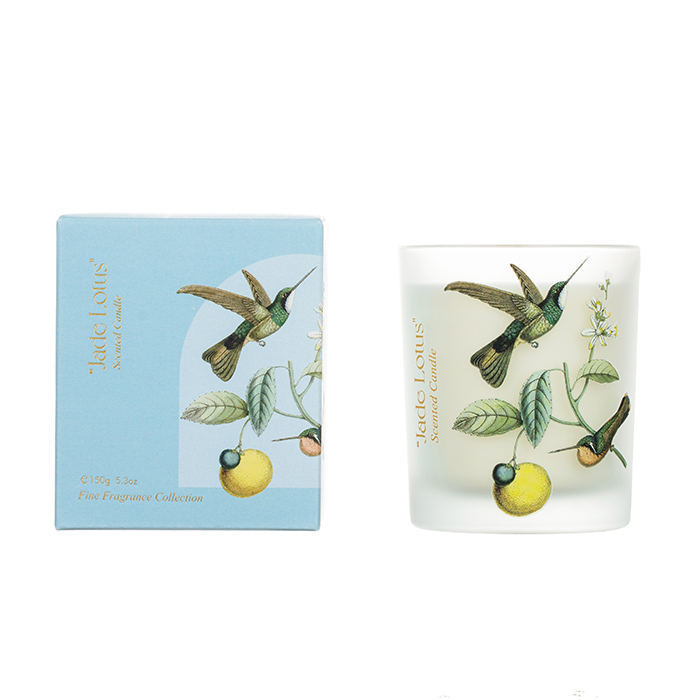 The Morning Garden Collection Scented Candle Blue Jade Lotus Blue Glass Jar 150g/250g/290g 