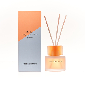The Romance Collection Reed Diffuser Orange Fireside Embers Orange Glass Jar Diffuser 100/200ml