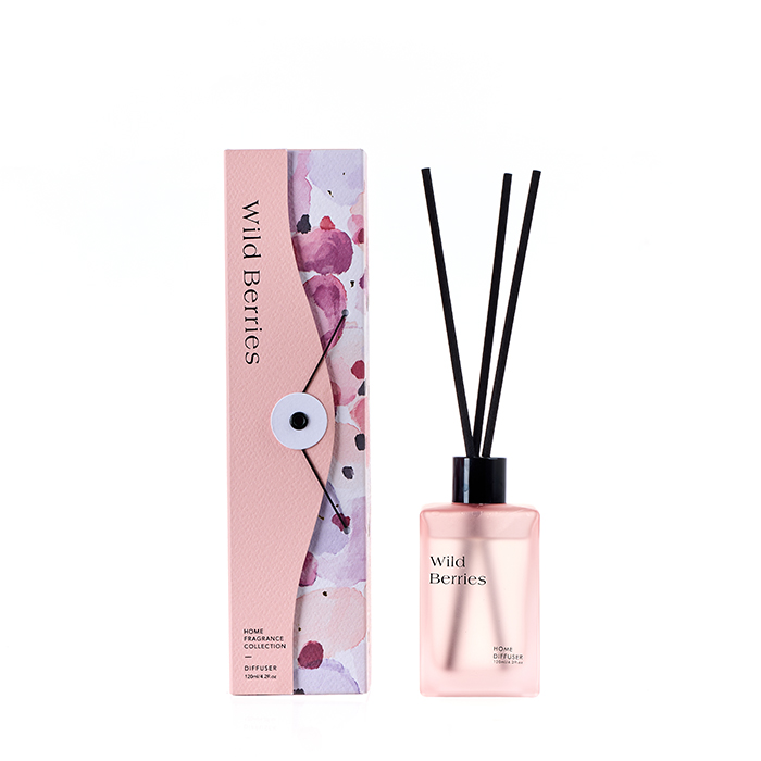 The Fantasy Collection Reed Diffuser Pink Wild Berries Pink Glass Jar Diffuser 120/180ml