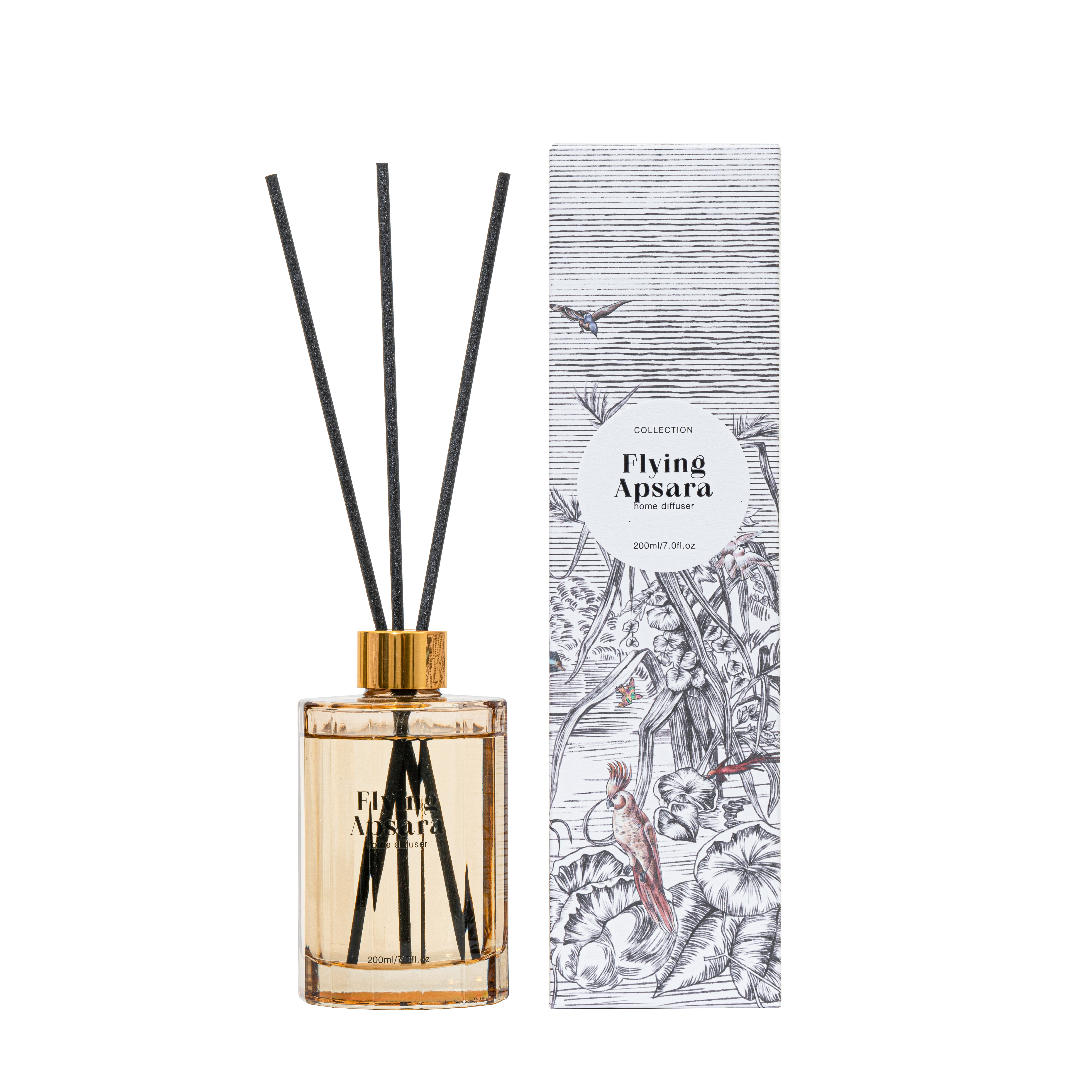 WOODWICK IS ON Collection Flying Apsara Yellow Reed Diffuser 200ml 